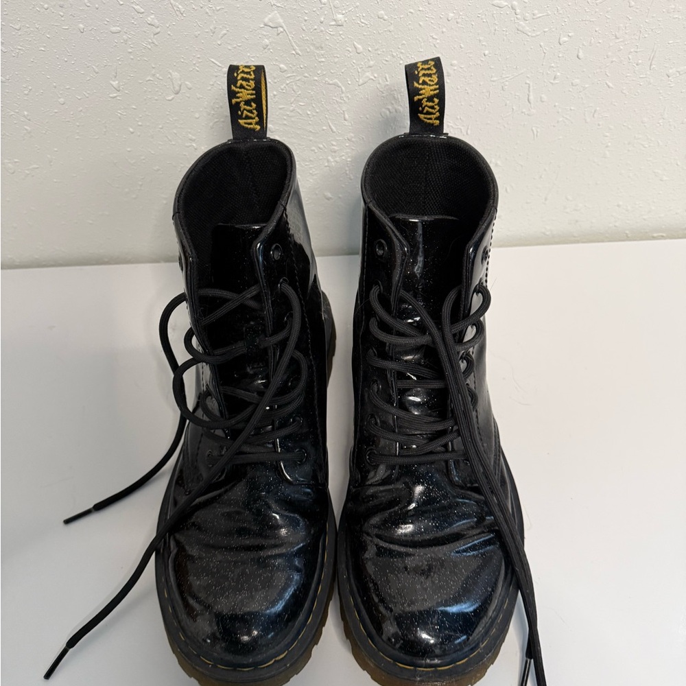 Dr. Martens Shiny Black Lace-Up Boots